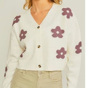 ‎Sweater with Cute Flower Design